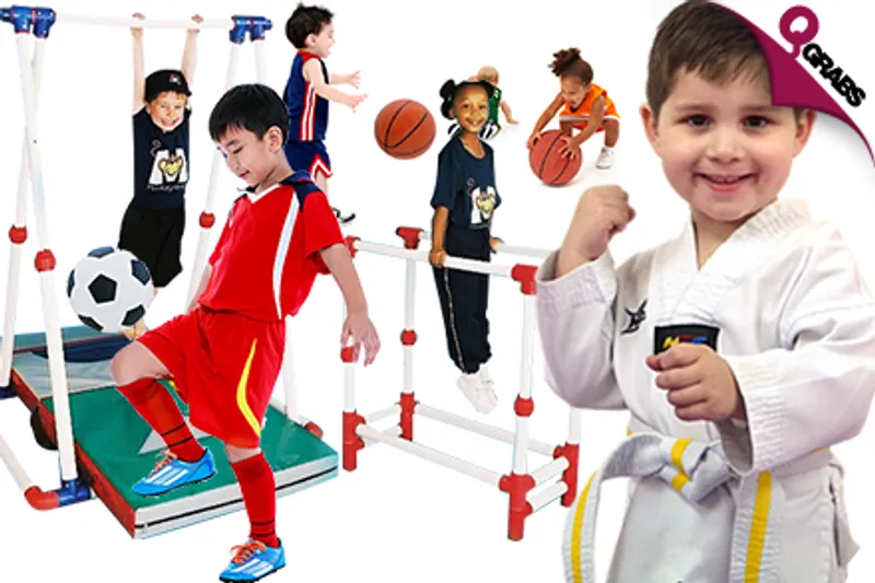 For QR50 Get your Kids Moving with Two Sessions of Football, Basketball, Taekwondo or Monkeynastix Classes! (QR100 Value)